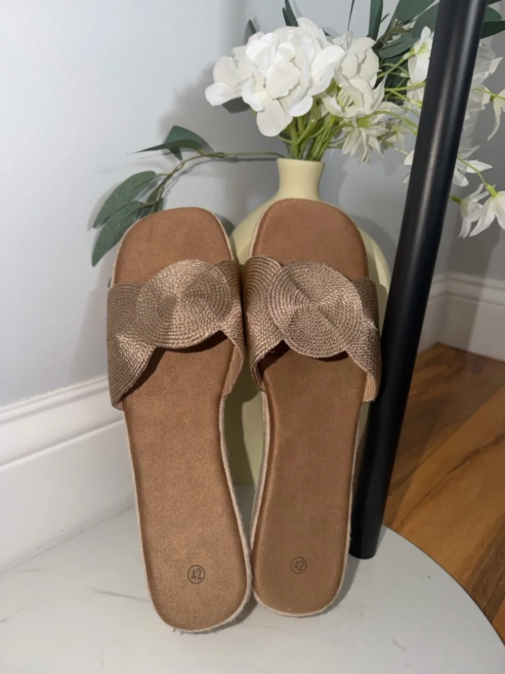 Bronze Woven Platform Sandals | Coastal Vacation | Beach Boho | Size 11 - Picture 10 of 10